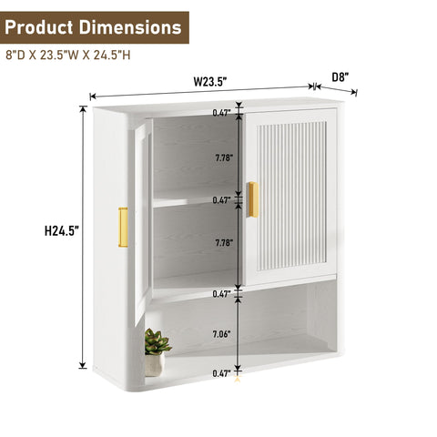 INNOD armario mural baño con estantes ajustables para adaptar el almacenamiento