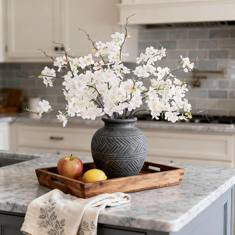 INXUGAO ramo de cerezo falso 18-11 pulgadas para centros de mesa