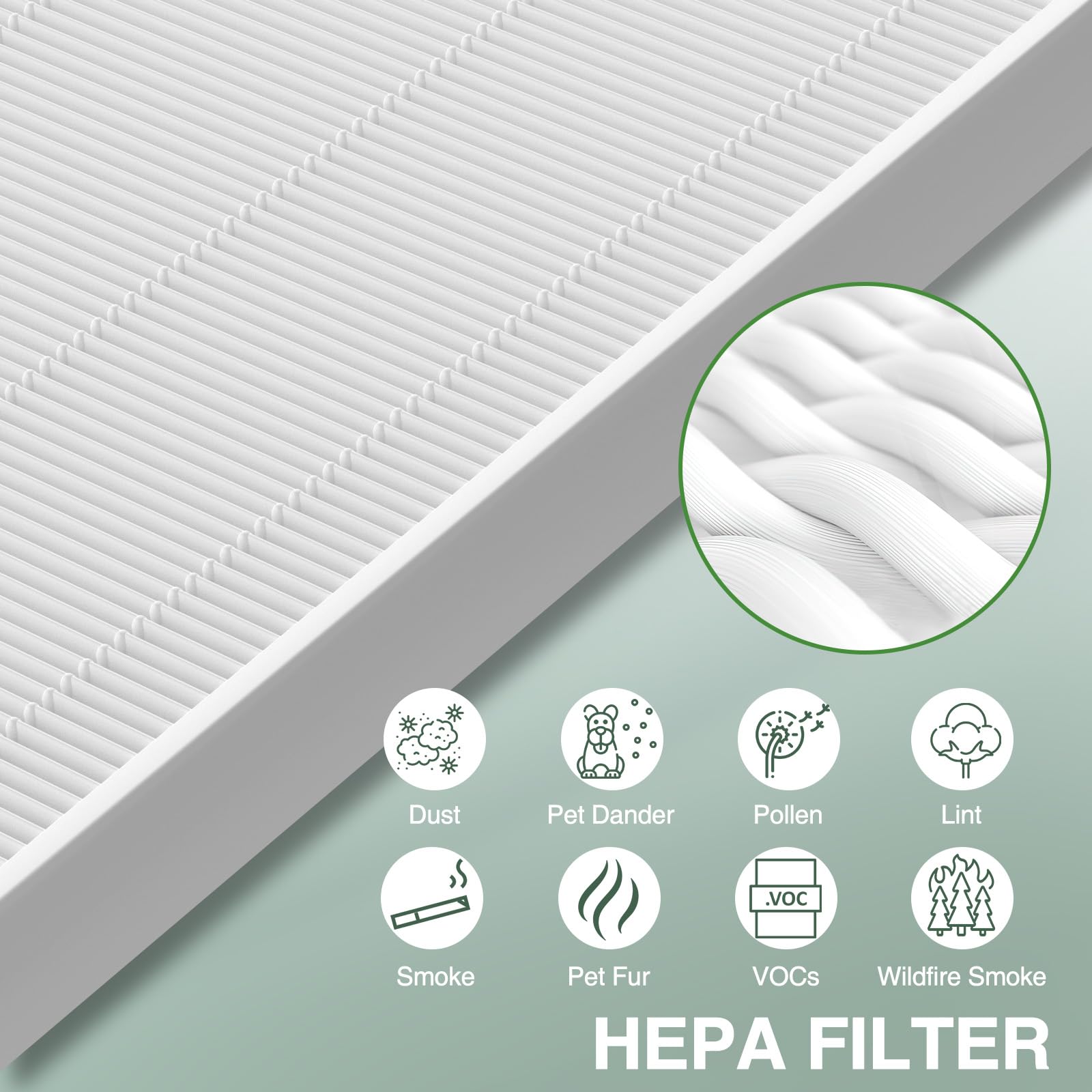 isinlive 115115 Filtro HEPA A, tamaño 21, para Winix AM90, rendimiento estable y claro.