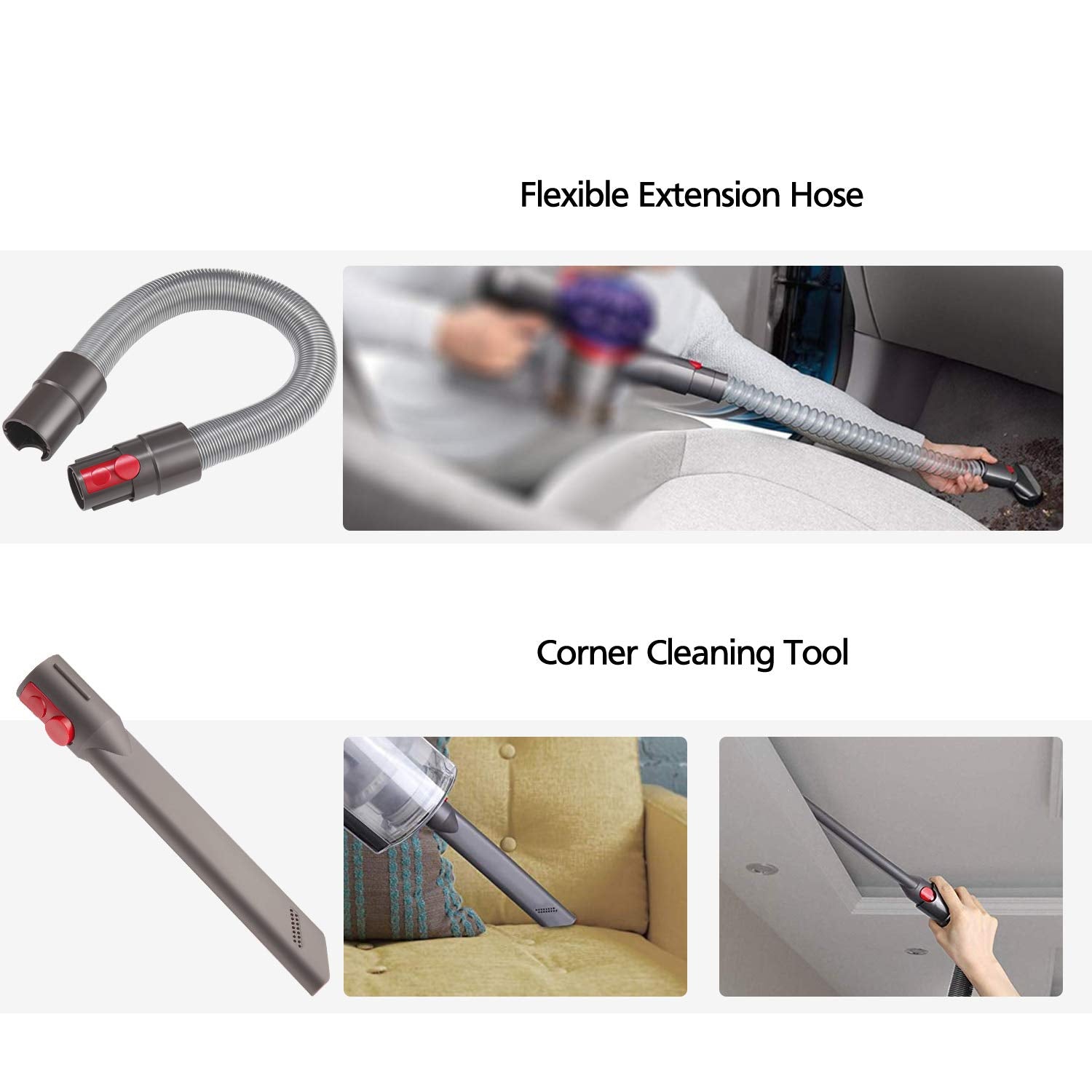 ISINLIVE cepillo rígido para Dyson ayuda a manchas y polvo persistente.