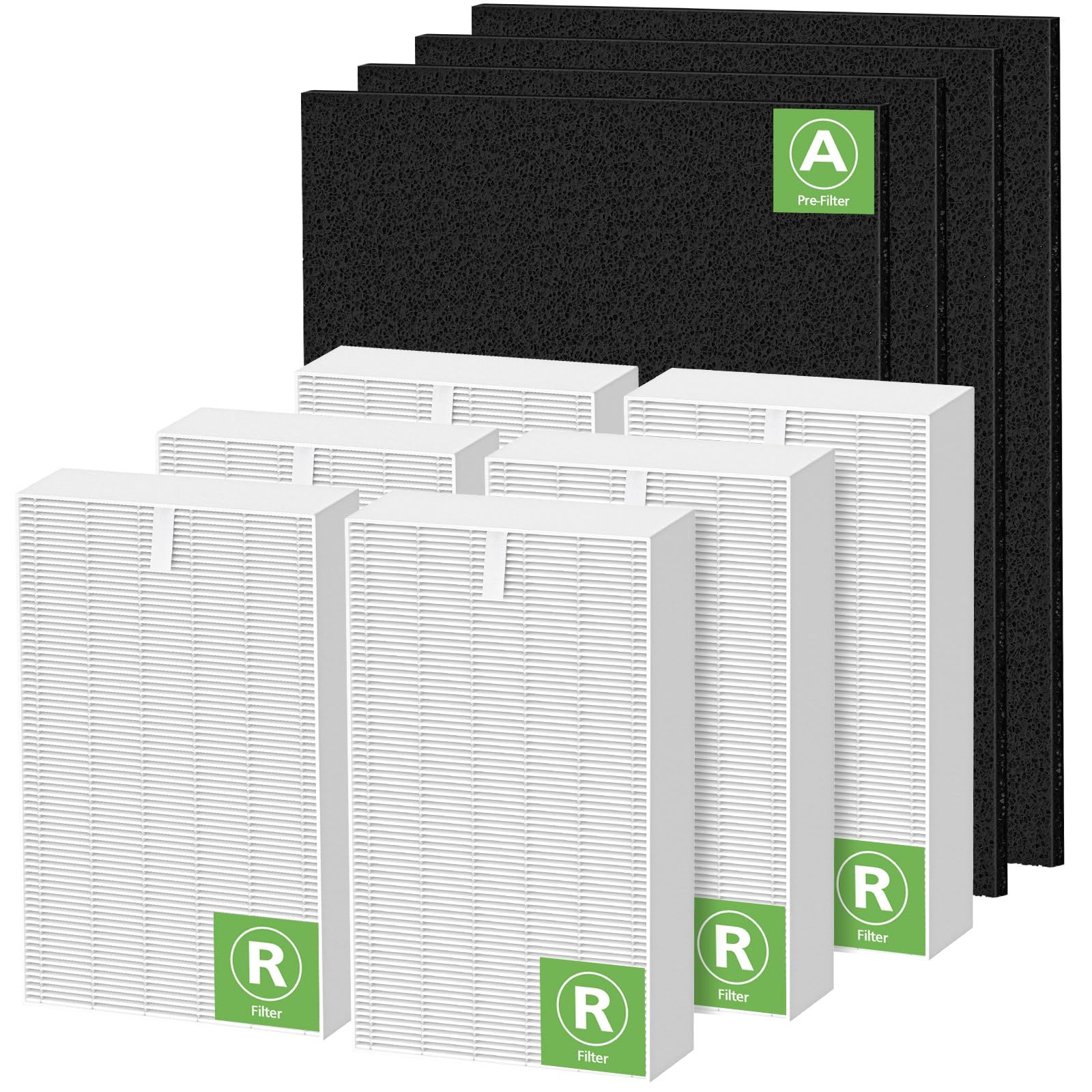 isinlive conjunto seis filtros hepa hpa300 reemplazo para aire limpio