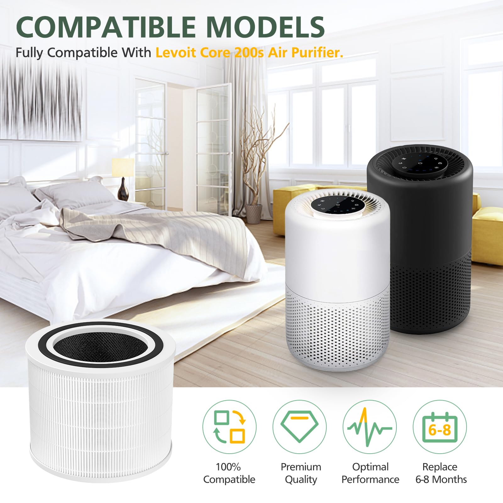 isinlive Core 200S RF, pre-filtrado de nylon para cabellos y pelusa