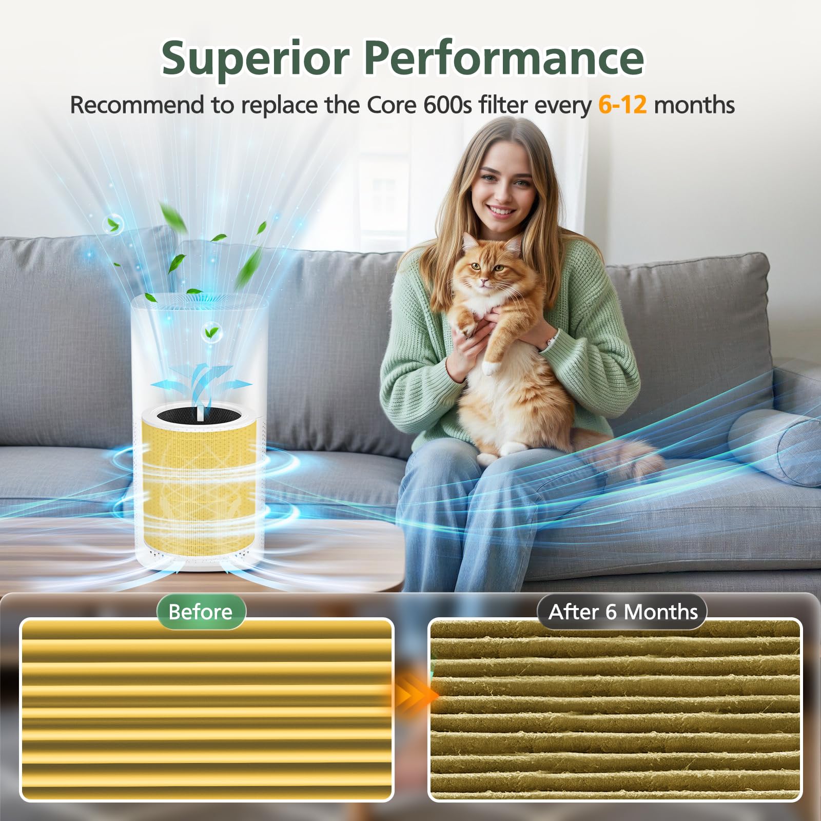 isinlive Core 600S instalación fácil: cambia el filtro sin herramientas.