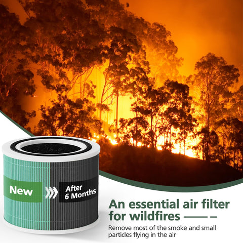 isinlive Core300 paquete de dos filtros HEPA para reemplazo práctico.