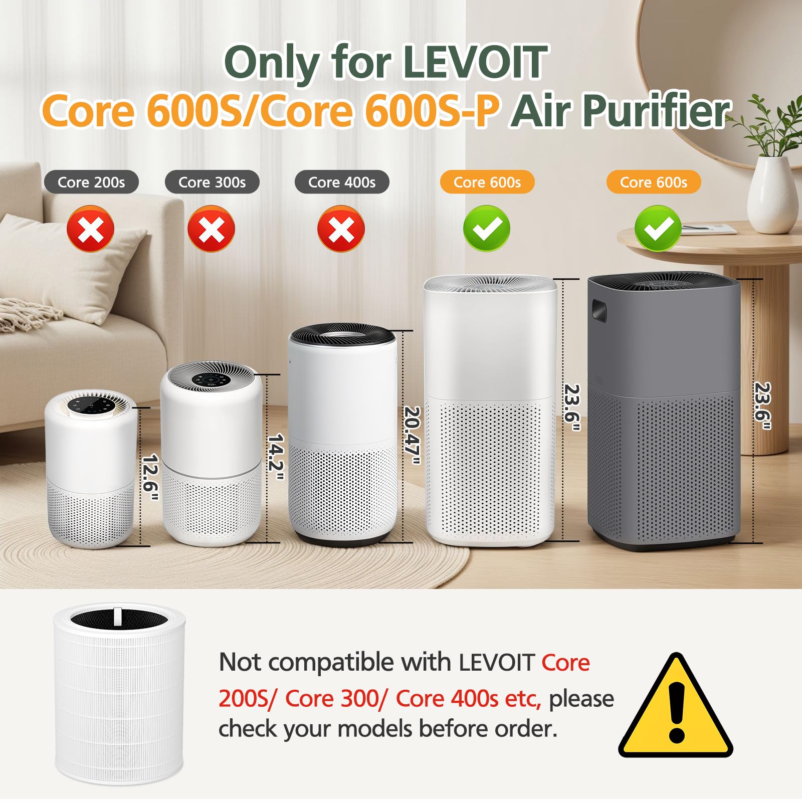 isinlive Core 600S, pre-filtro incluido, protege el filtro principal y prolonga su vida.