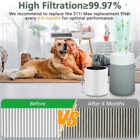 Filtro isinlive 311i Max, durabilidad y rendimiento sostenido a largo plazo.