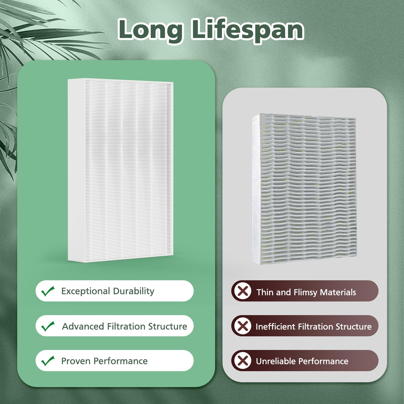 isinlive filtro hepa hpa3300 reemplazo compatible y duradero