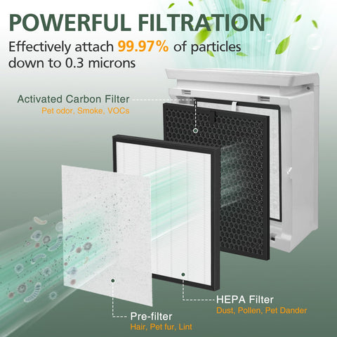 isinlive LV-PUR131 filtro de carbón activado para olores de mascotas o cocina