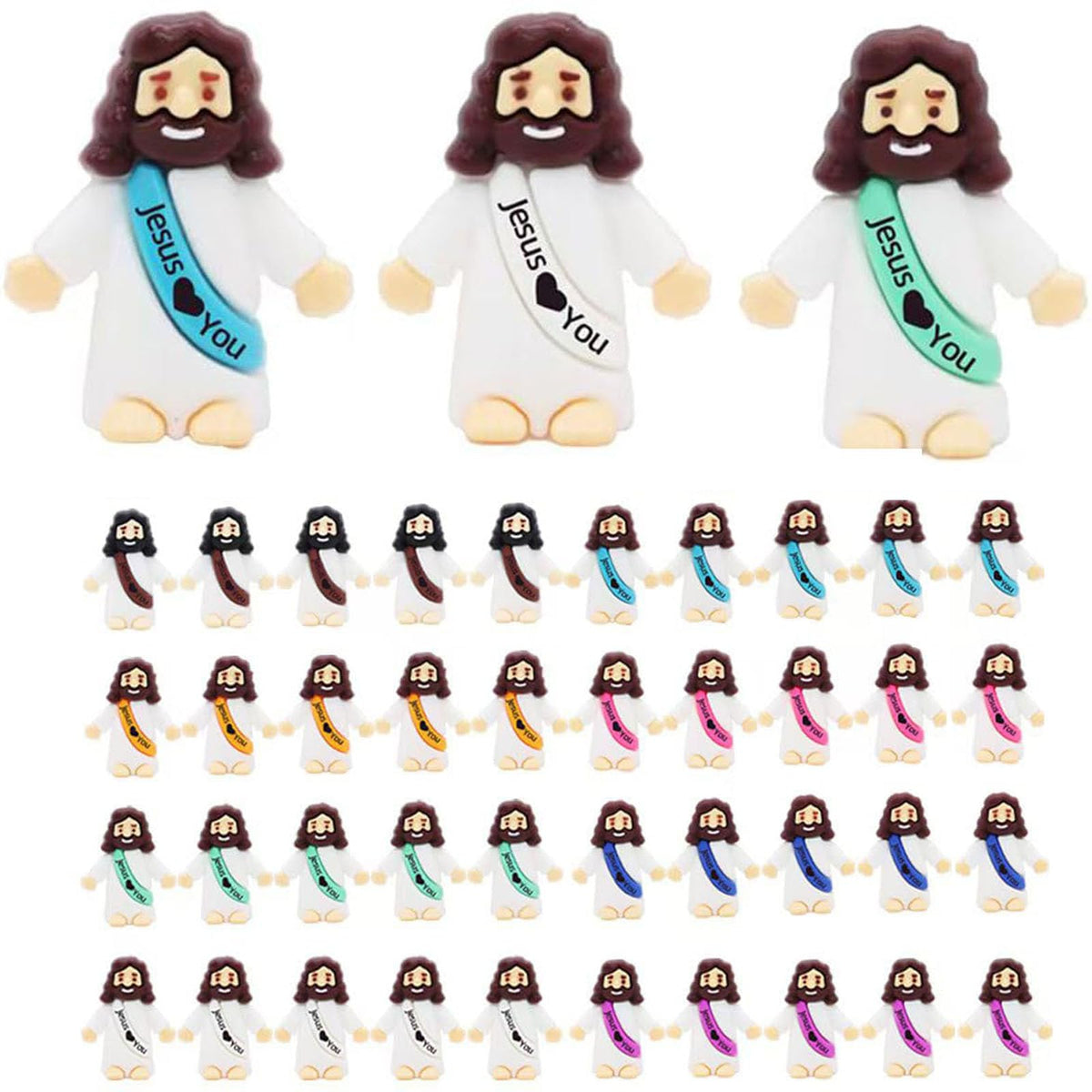 Figuras de Jesús miniatura para Pascua, decoración y recuerdos