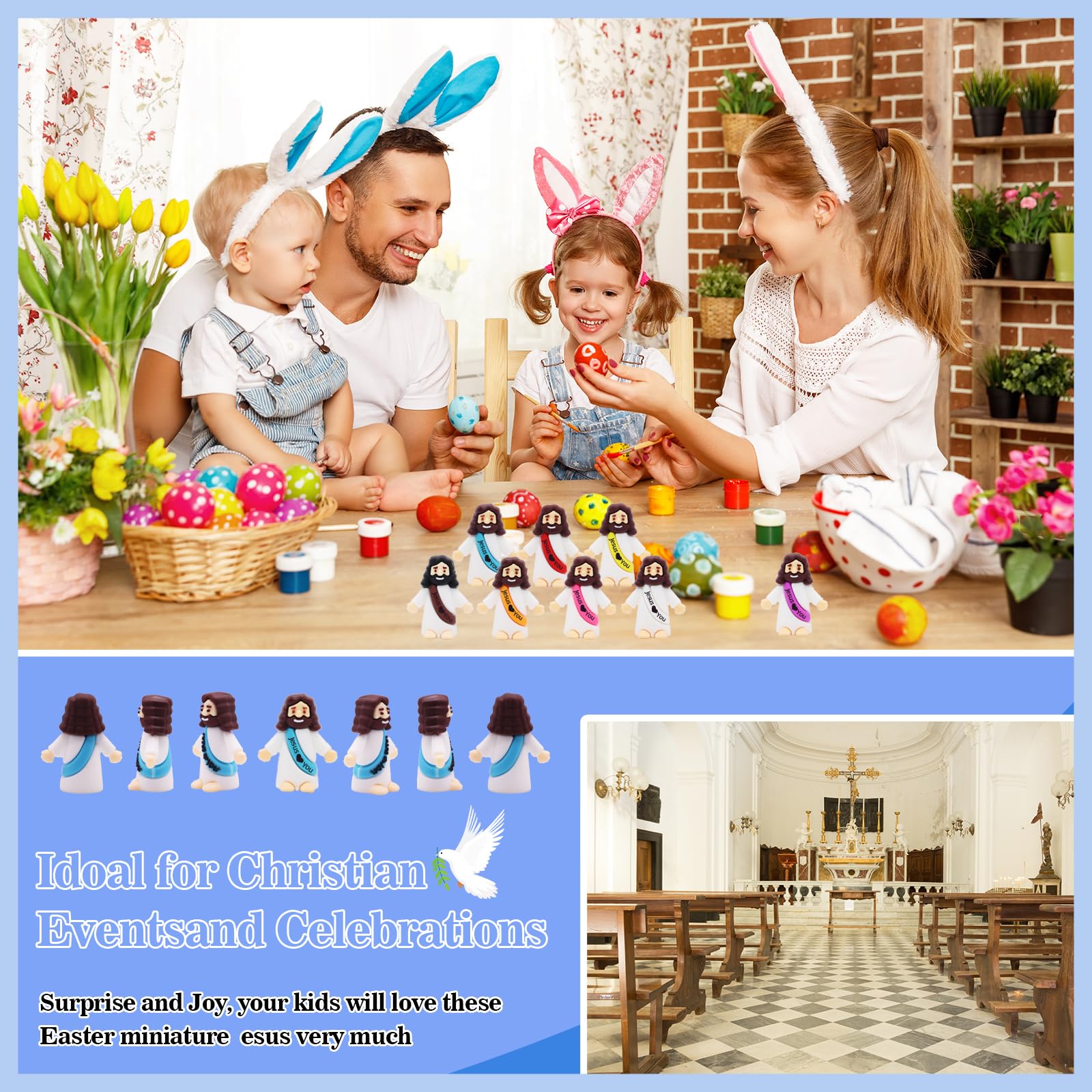 Figuras de Jesús para bautismo, detalle decorativo