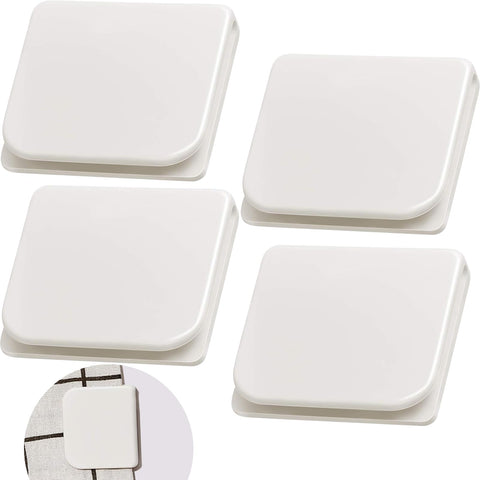 Jetec clips autoadhesivos blancos fijan la cortina y reducen salpicaduras.