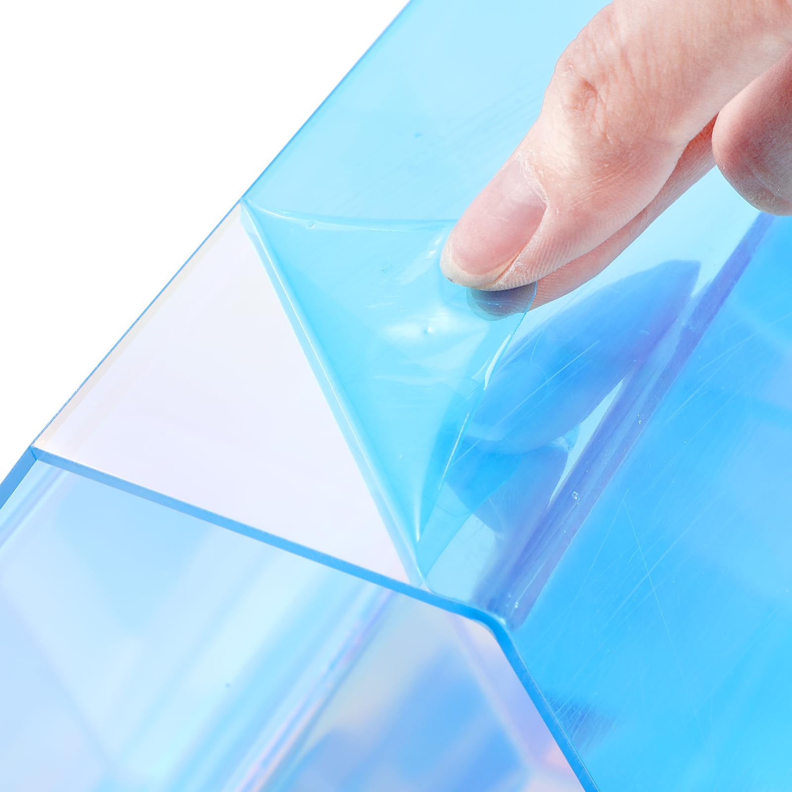 Jetec expositor hexagonal acrílico, acabado iridiscente para joyas y accesorios