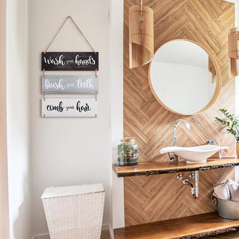 Jetec decoración en madera para colocar en puertas, paredes o estanterías