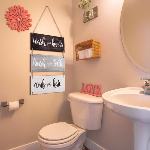 Jetec cartel con frases divertidas para el baño, ideal para alegrar la entrada