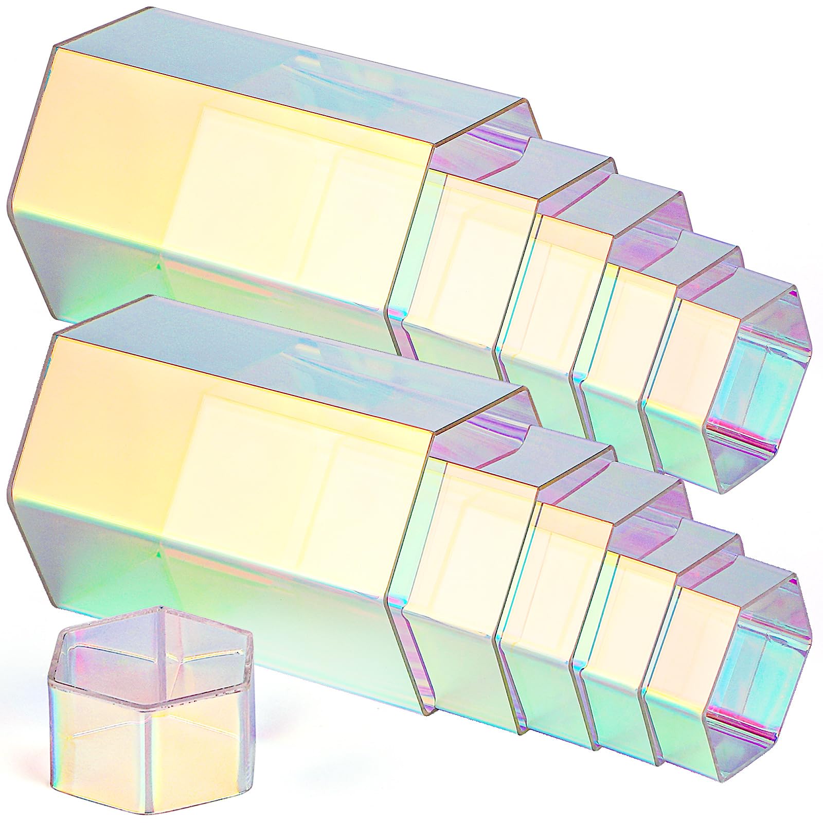 Jetec soporte acrílico hexagonal para joyería, ideal para vitrinas y mostradores