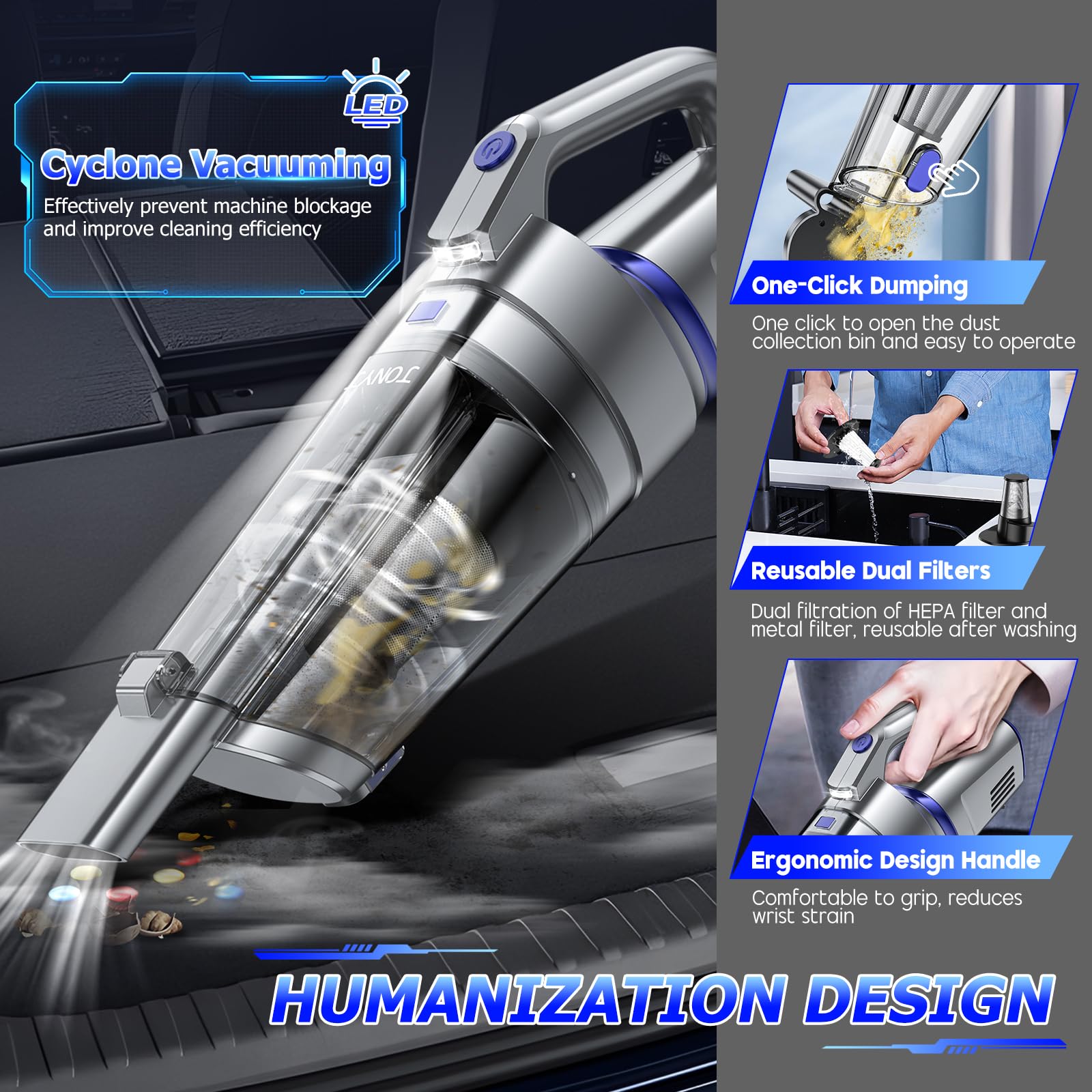 Batería de 7800 mAh de JONYJ con larga autonomía