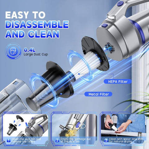 Cargador rápido USB Tipo-C para la aspiradora JONYJ