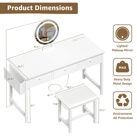 KAI-ROAD: Silla acolchada de PU para sesiones de maquillaje cómodas.