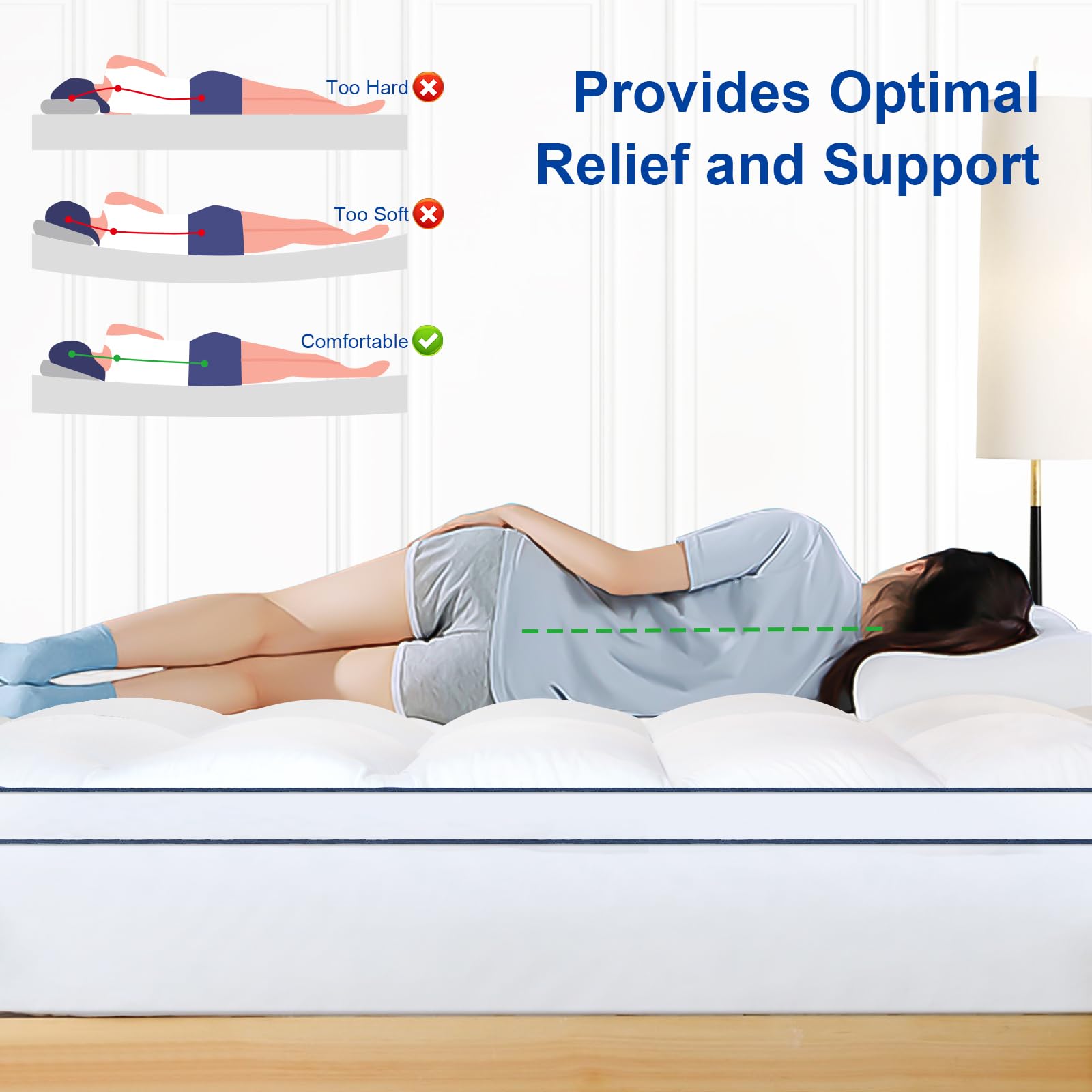 Kayfia cobertor colchon nube suave mejora la experiencia de descanso.