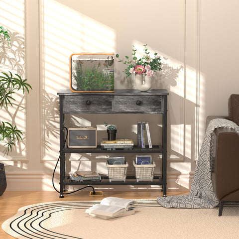 Keelian tomas USB y corriente: carga rápida de dispositivos sin ocupar la mesa.