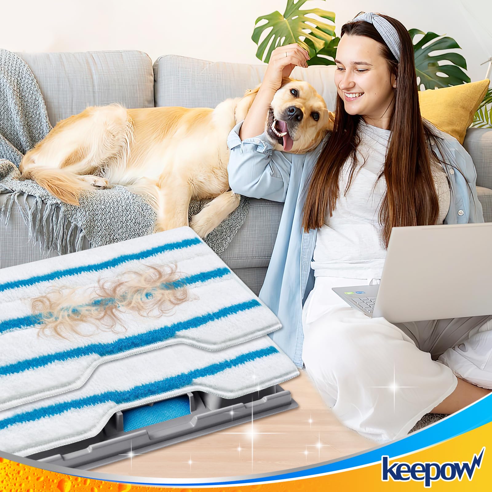 KEEPOW juego de 7 almohadillas, opción sostenible para el hogar.