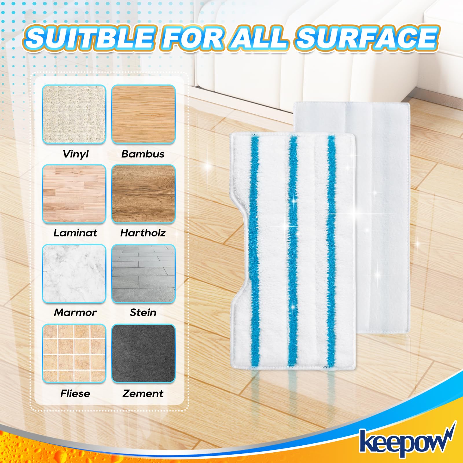 KEEPOW almohadilla mop lavable, compatible con varios modelos Shark, ahorro de desechos.