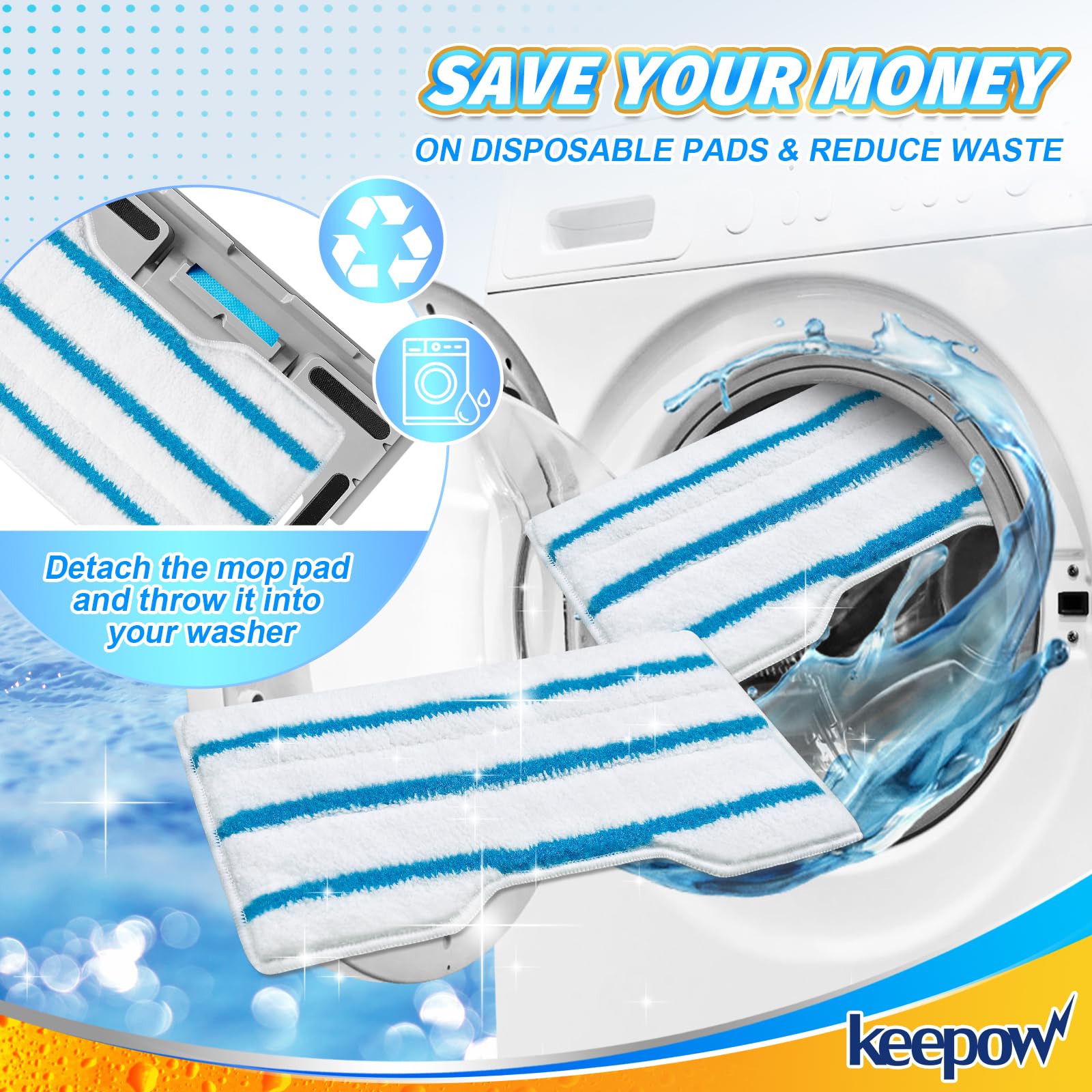KEEPOW diseño fácil de instalar, uso rápido en limpiezas diarias.