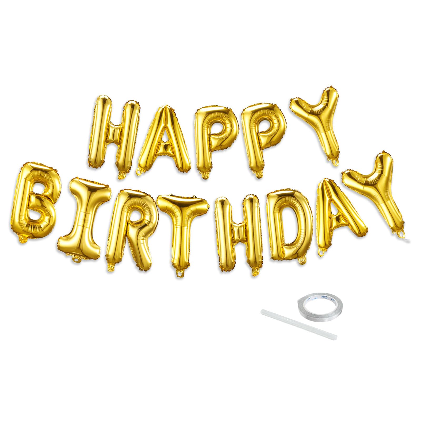 Globos de letras doradas, 16 pulgadas, de K.E.J., para cumpleaños y pancarta.