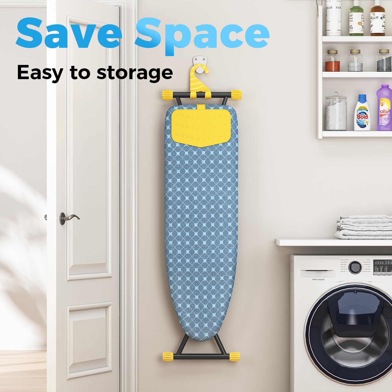 Kingboard acabado amarillo aporta color y energía al área de planchado.