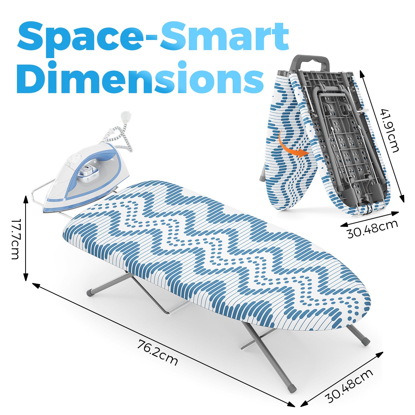 KINGBOARD soporte para plancha integrado para colocar la plancha sin quemar prendas.