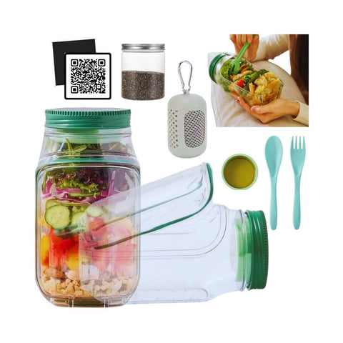 Kit de ensalada 6-en-1 con apertura lateral: acceso rápido y ordenado.