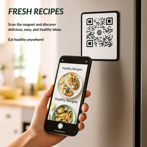 Código-QR oculto con recetas saludables para ensaladas.
