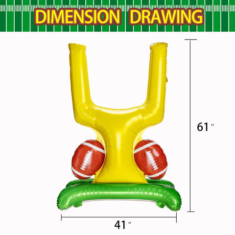 Kit de decoraciones futbol globo poste gol grande, perfecto para prepartidos.