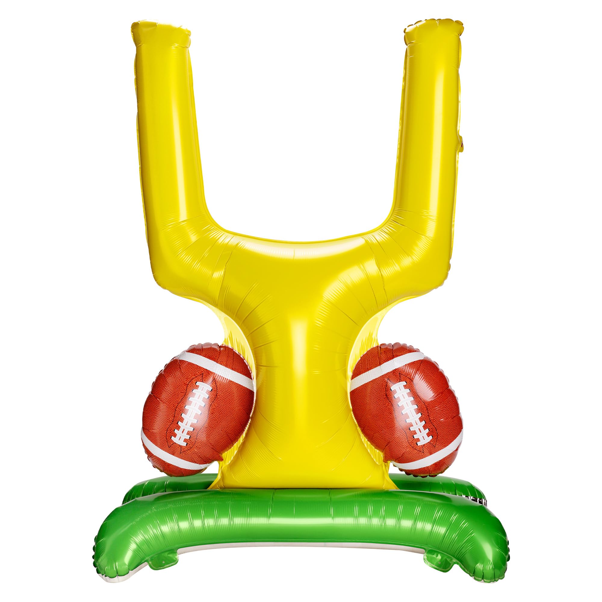 Kit de decoraciones futbol globo poste gol, ideal como centro de mesa en fiestas.