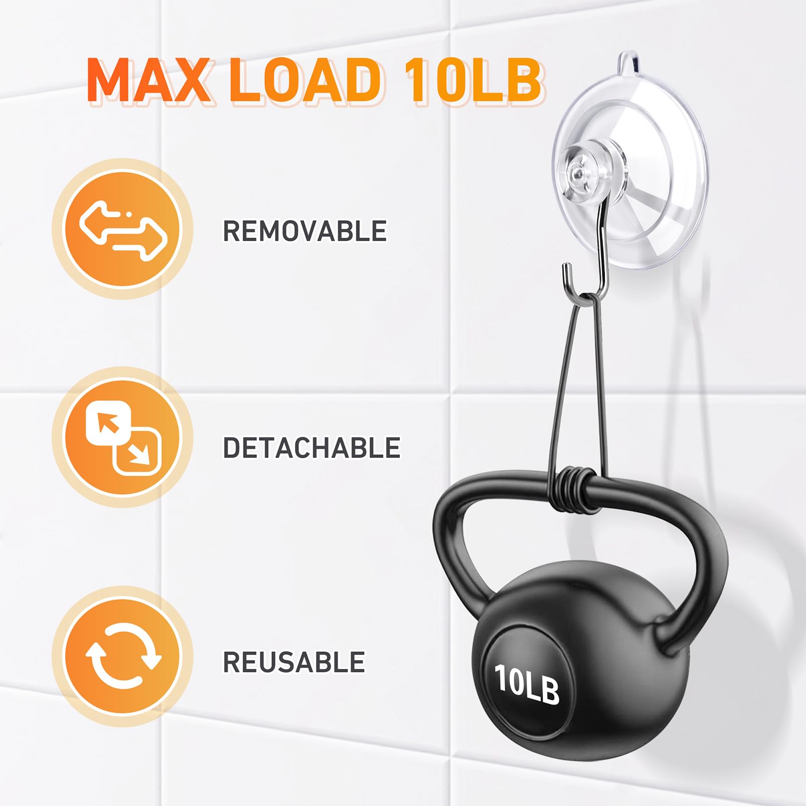 Ventosa transparente KORCCI en cerca estilo minimalista, fijación segura y sin residuos.