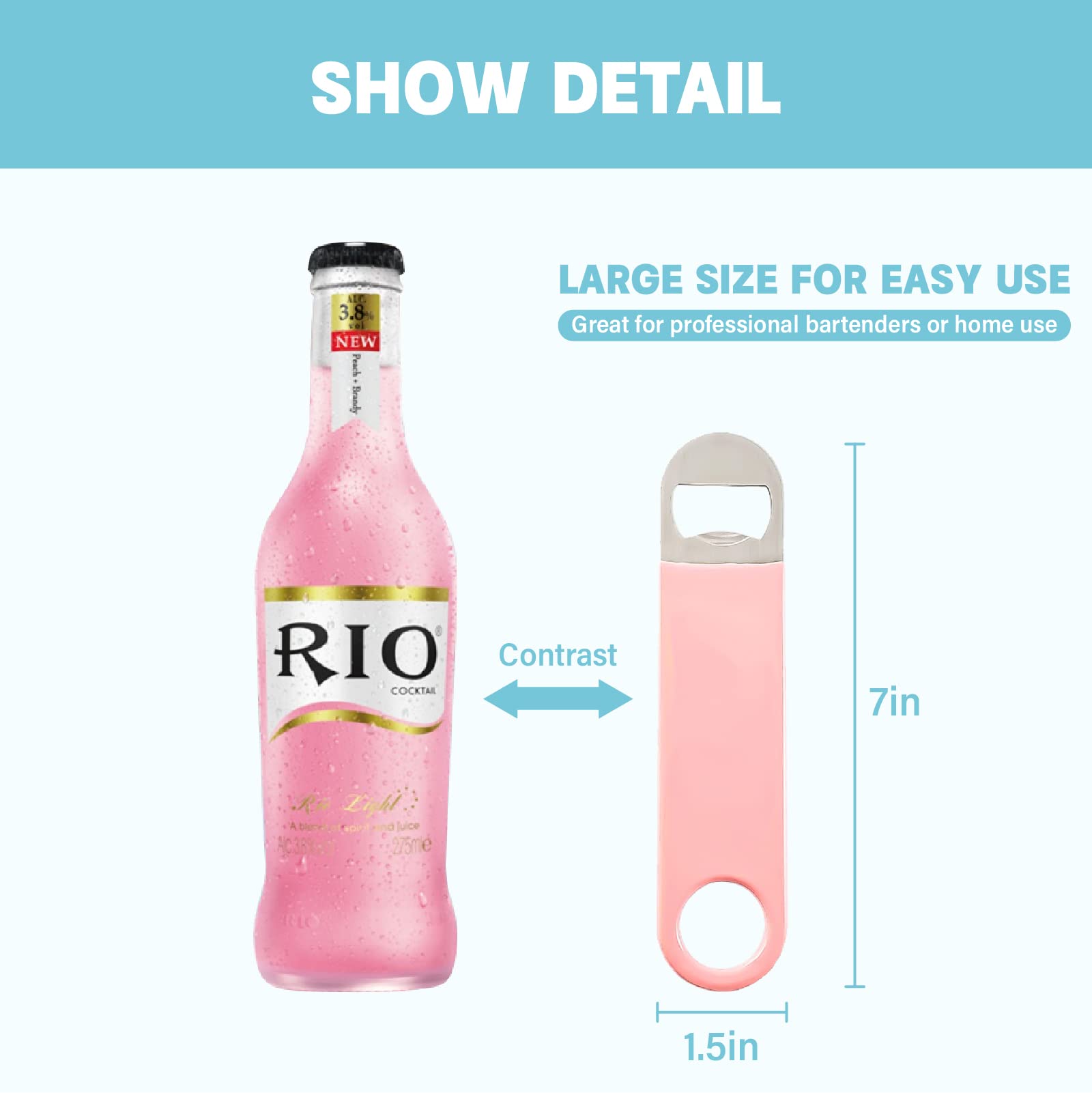 KTOJOY abrelatas plano con recubrimiento de goma para agarre cómodo