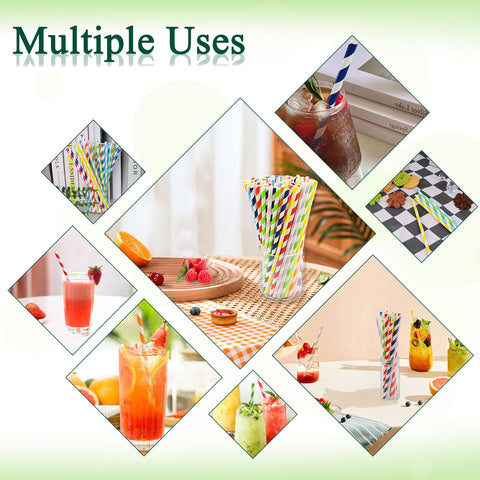 Pajitas KTOJOY para cocteles y batidos, coloridas y versátiles.