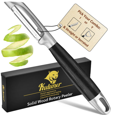 KULUNER pelador de cocina con acero 304, duradero para uso diario.