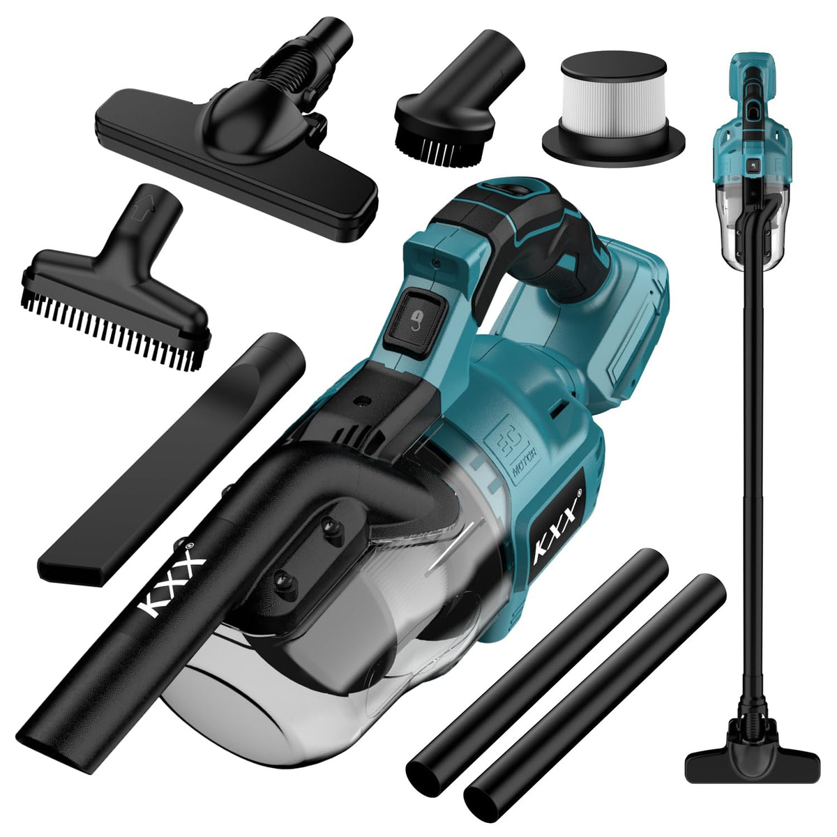 Aspiradora KXX inalámbrica con Makita 18V, limpieza rápida y portátil