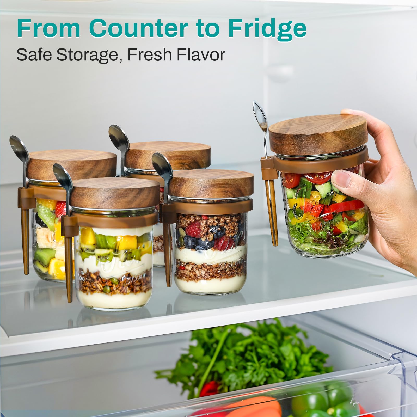 LANDNEOO tapa hermética para 16 onzas mantiene porciones frescas y ordenadas.