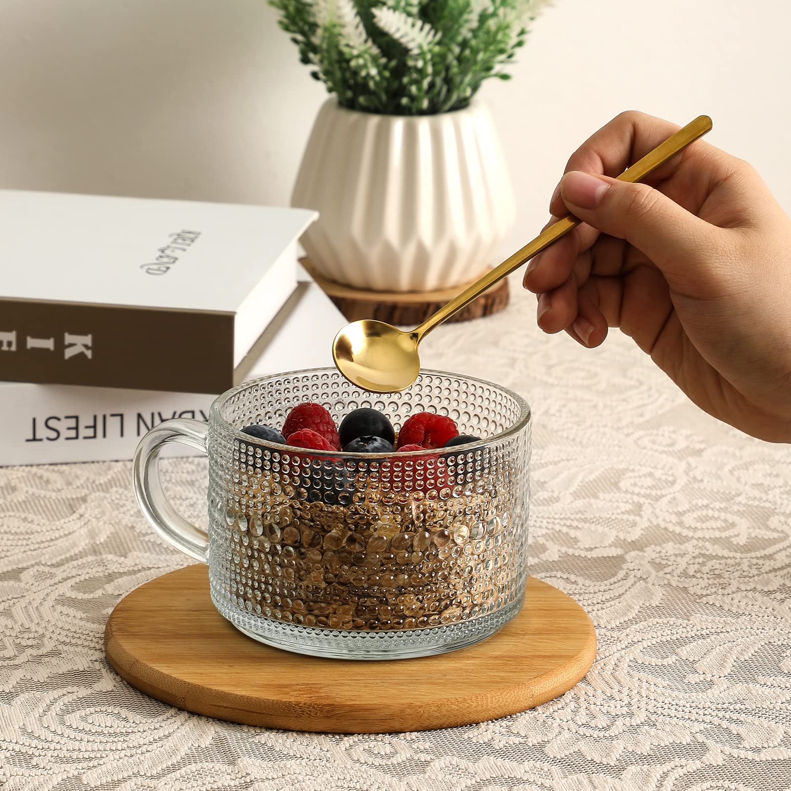 LANDNEOO tapas de bambú, tapa segura para conservar bebidas y desayunos.