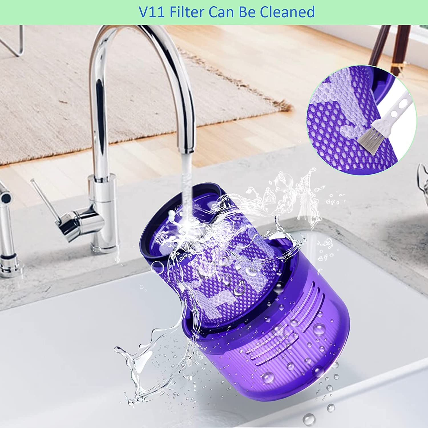 Laukowind: repuesto fácil de cambiar con cepillo de limpieza incluido