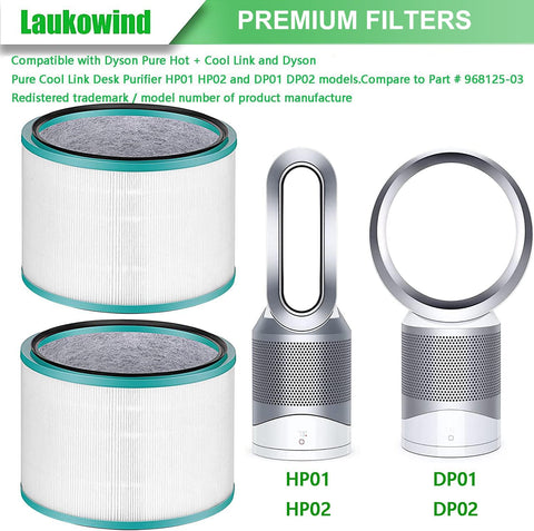 Laukowind filtro repuesto compatible Dyson HP01/HP02 para purificadores de escritorio.