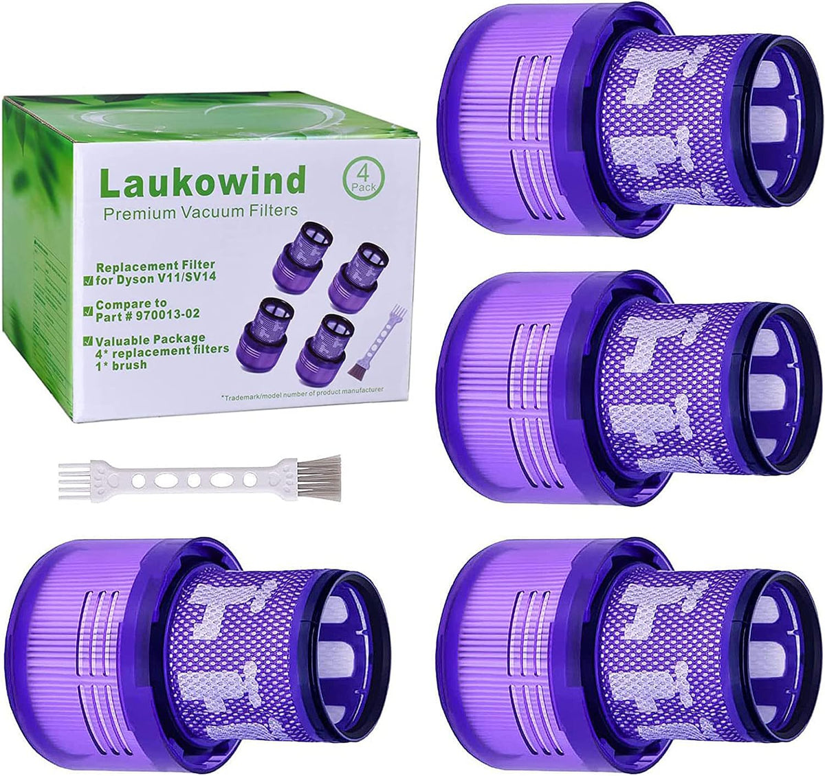 Laukowind: paquete de 4 filtros V11 Torque Drive para repuestos de larga duración