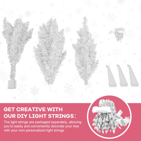 Leeheeyee arbol blanco base robusta de 25 pulgadas para estabilidad