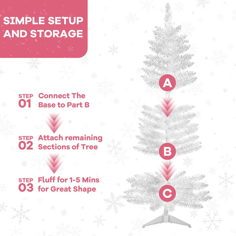 Leeheeyee arbol blanco para interiores o exteriores con montaje fácil