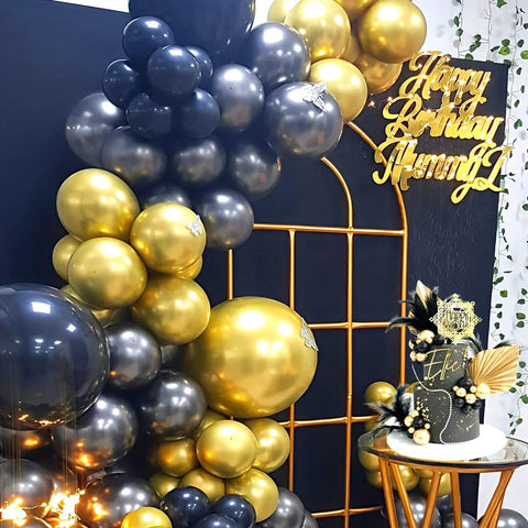 Cinta dorada Lesgln para fijar globos y crear arreglos elegantes.