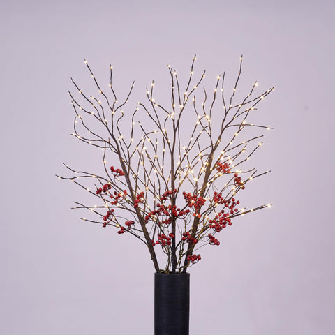 LIGHTSHARE árbol decorativo de abedul para exteriores con bajo voltaje y seguridad