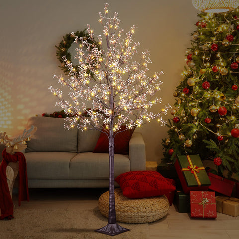 Arbol de gypsophila Lightshare de 6 pies con LEDs cálidos para ambientes