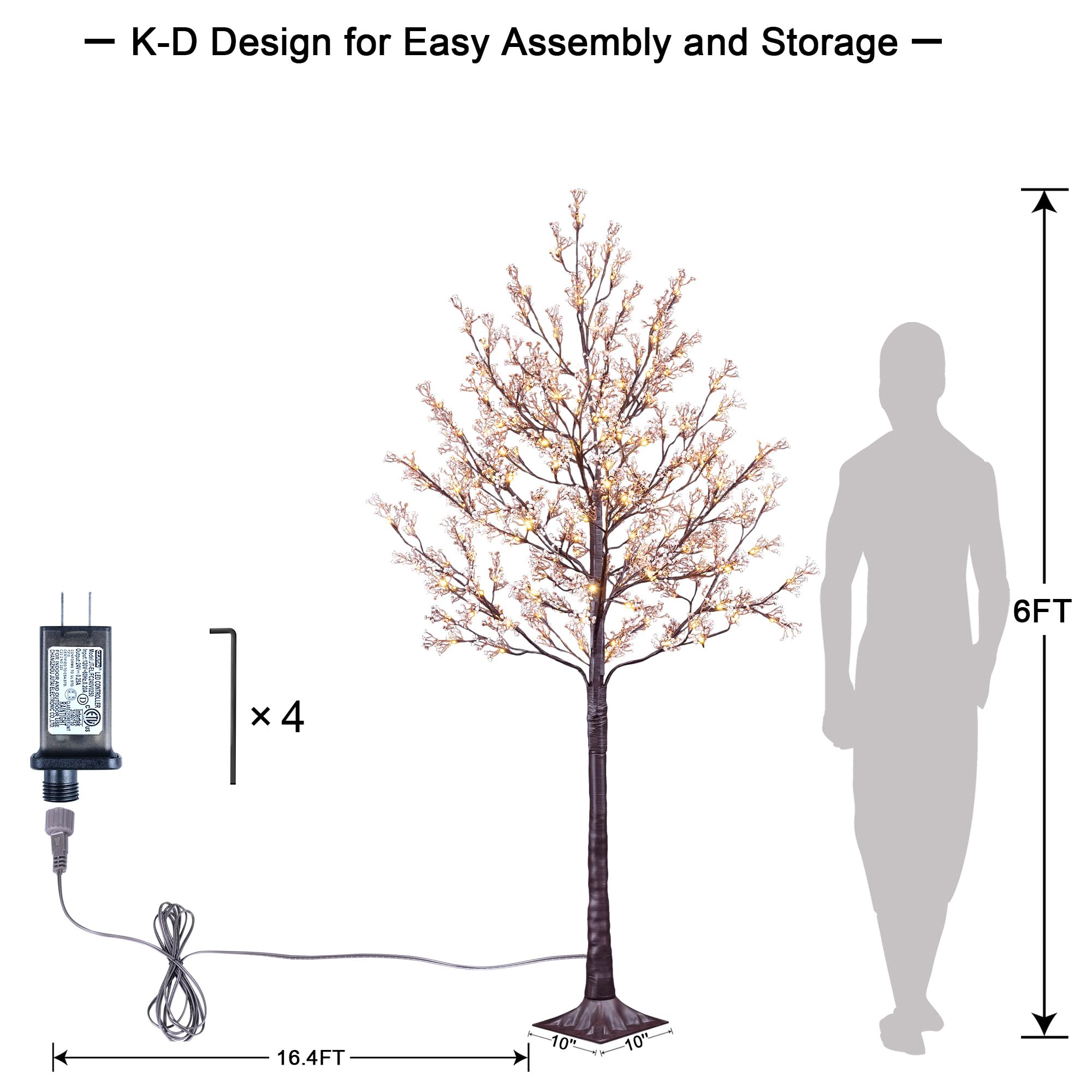 176 LEDs cálidos crean un ambiente suave Lightshare